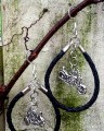 Steel Cowgirl Motorycle Earrings