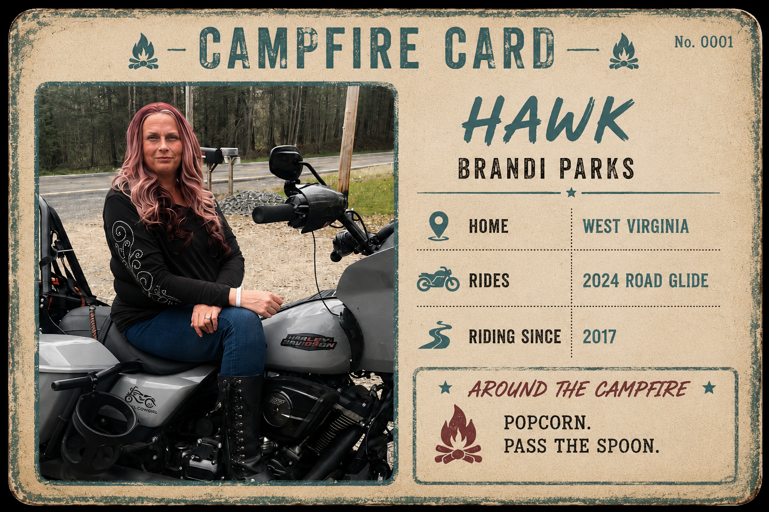 Campfire Card 001 Hawk